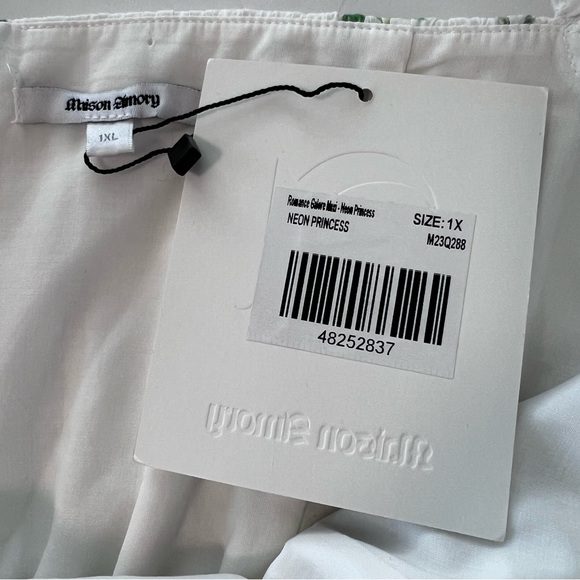 New Maison Amory Romance Galore Maxi Dress in Neon Princess Floral Sz 1X - Picture 8 of 12